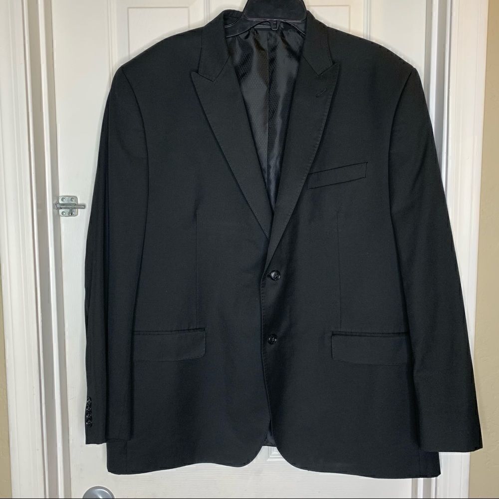 Sean John Black Two Button Sports Jacket Size 48R